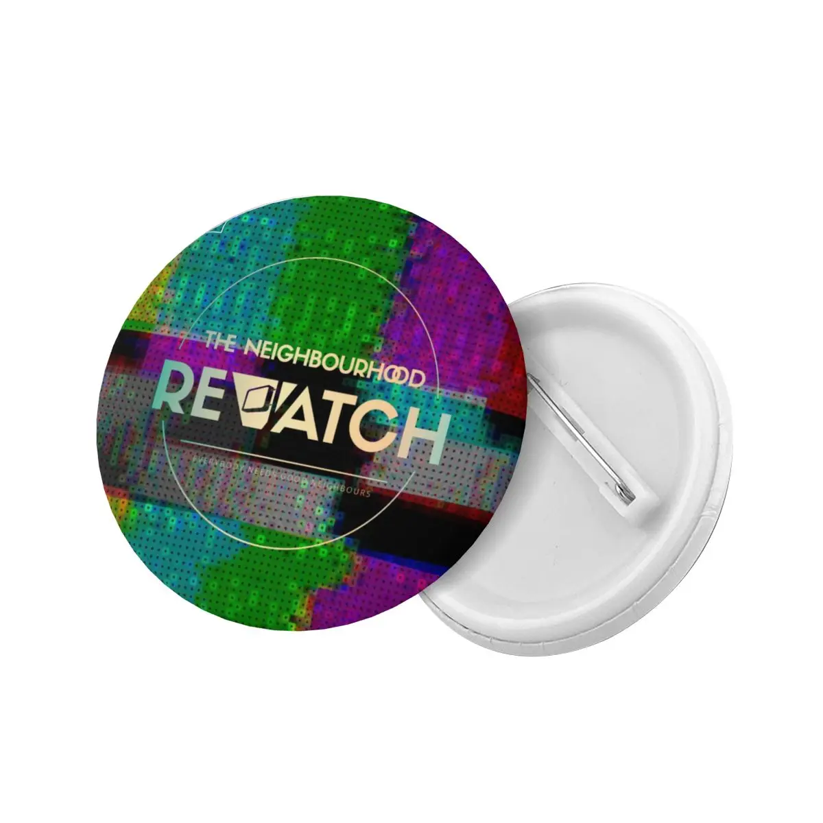 Pop Rock Band Neighbor House Rewatch Logo Round Button Pin for Bags Customizable Pinback Badges Brooches