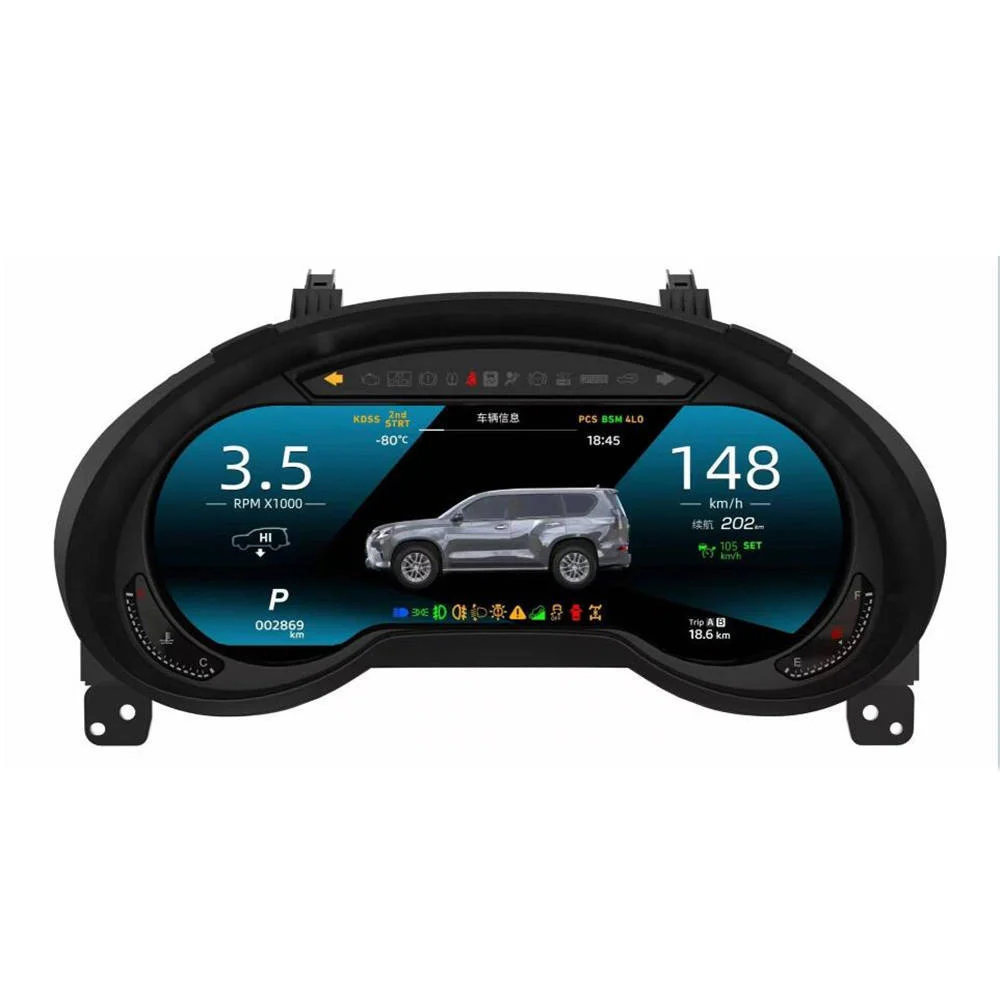 New Upgrade 12.3 Inch HD LCD Digital Cluster Speedometer Instrument Auto Meter Plug and Play for  GX400 GX460 2009-2020