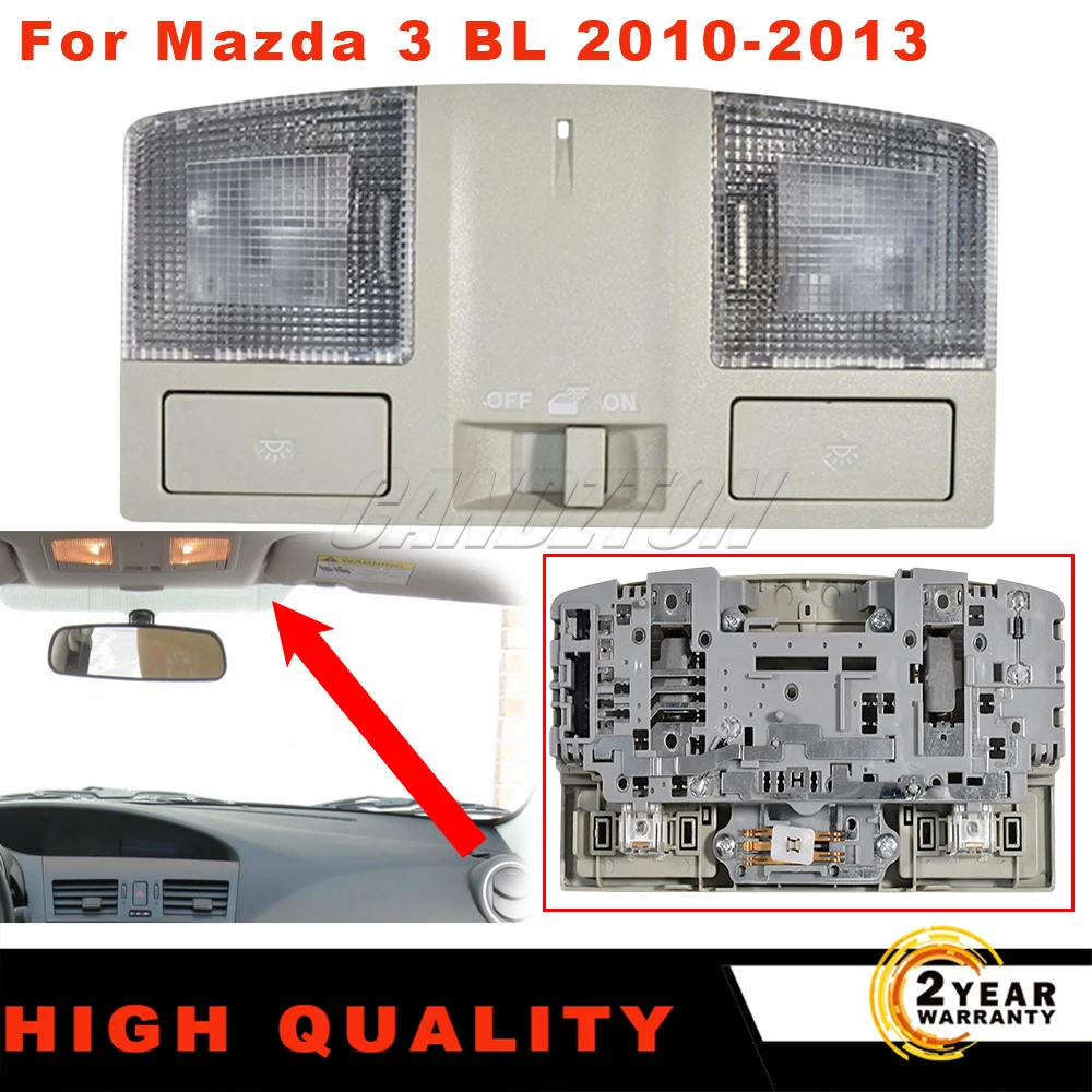 

For Mazda 3 BL 2010 2011 2012 2013 New Interior Roof Light Grey 12V Reading Lights Assembly Car Accessories Front Ceiling Lamp