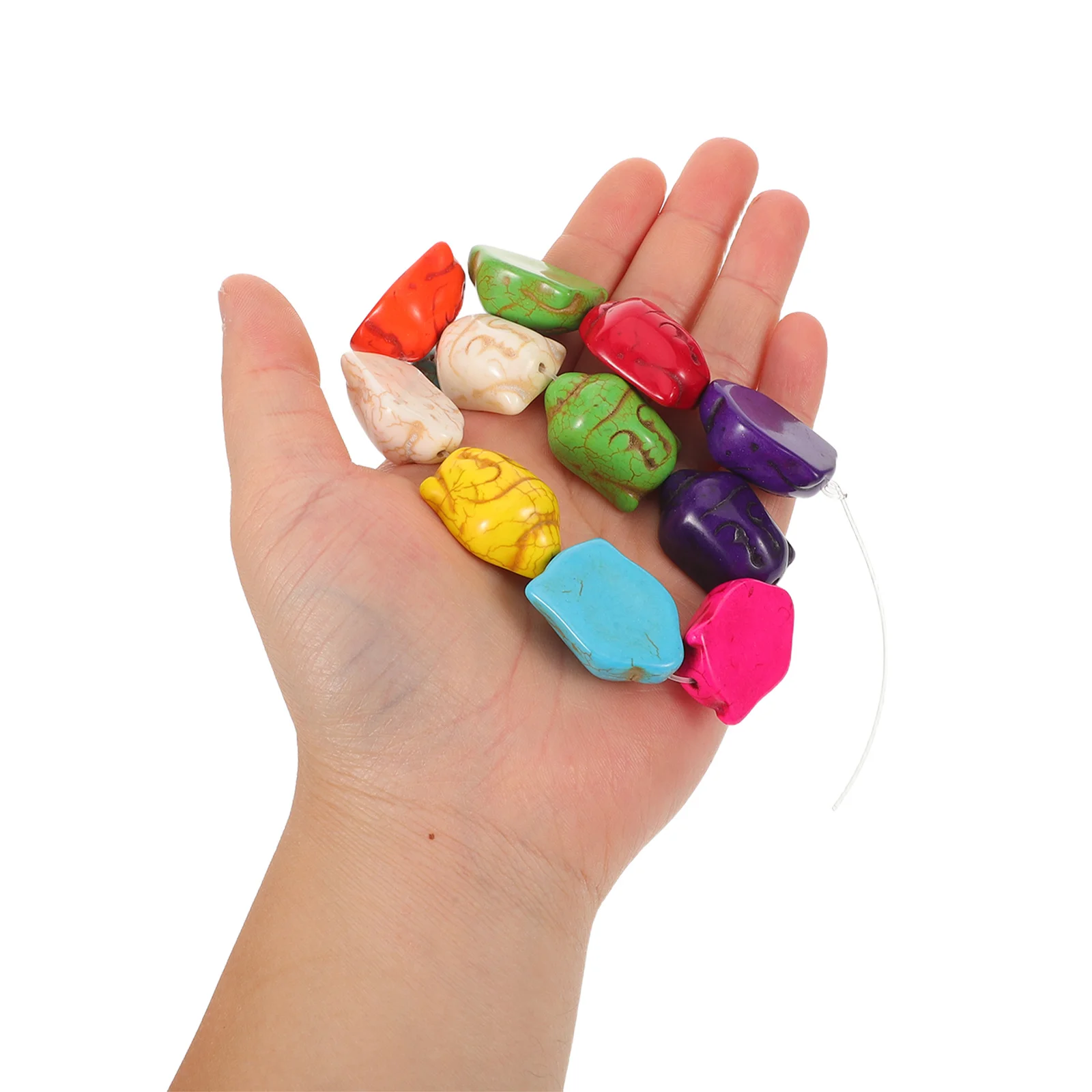 

1Set Vintage Natural Turquoise Buddha Head Beads 1.2mm Hole Loose Spacer Beads for Jewelry Making DIY Bracelets Necklaces