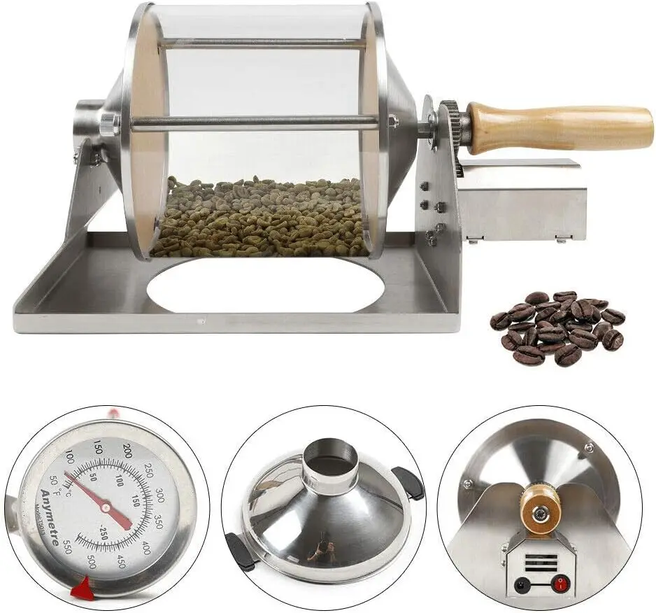 Roasting Machine KAKA-G400 Gas Coffee Bean Roaster Set 400 grams US STOCK