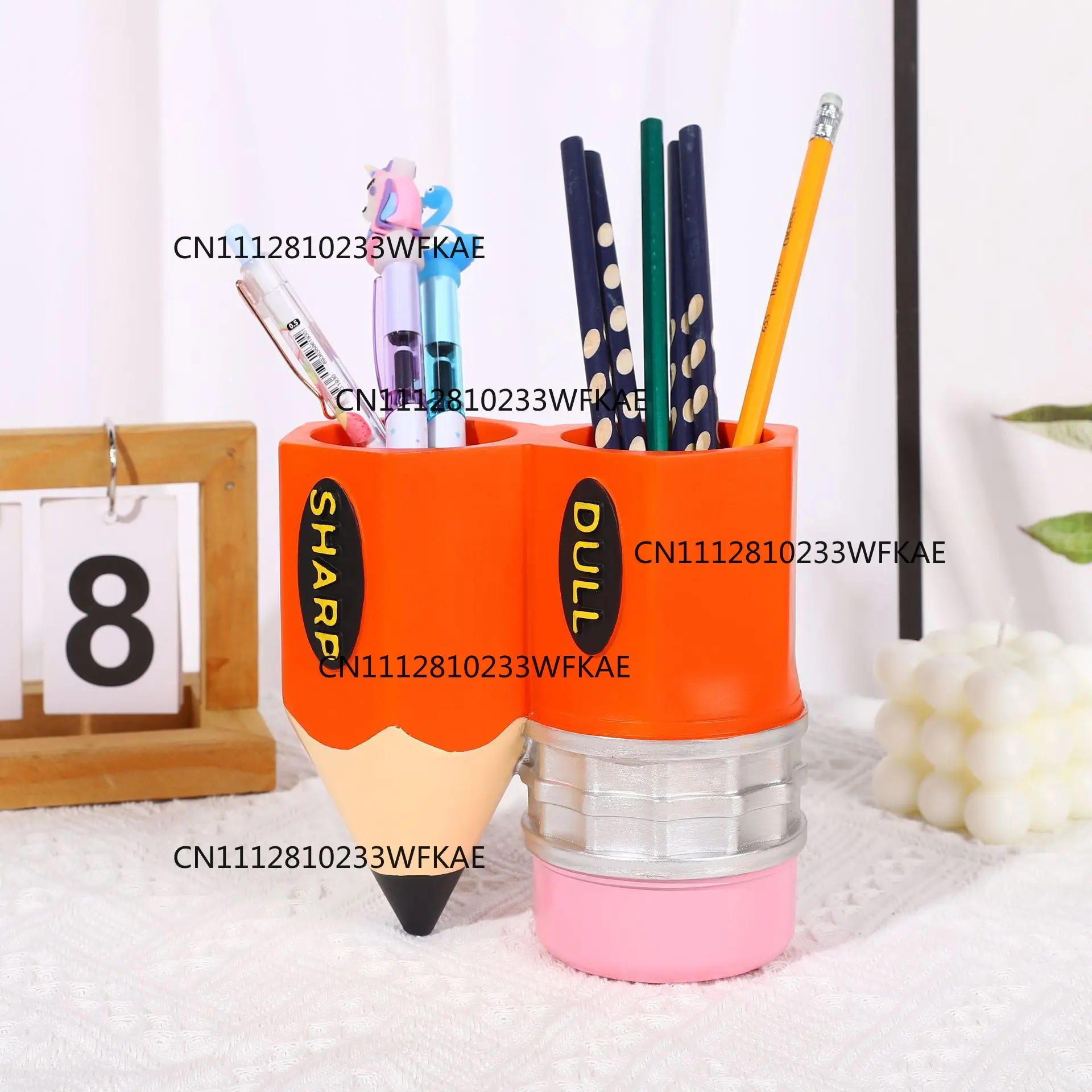 Creative Study Table Pencil Pal Organizer Fun Pencil Storage Resin Pen Holder