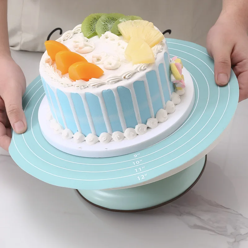 Picture 5: 2PCS Cake Turntable Pat Silicone Baking Mat For Cake with Size Non-stick High Temperature Resistant Bake Tool