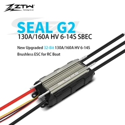 Tw tw 32ビットシールg2130a/160a esc 6-14s bec 6/7.4/8.4v10a rcボート用防水スピードコントロール水中スラスターeサーフボード