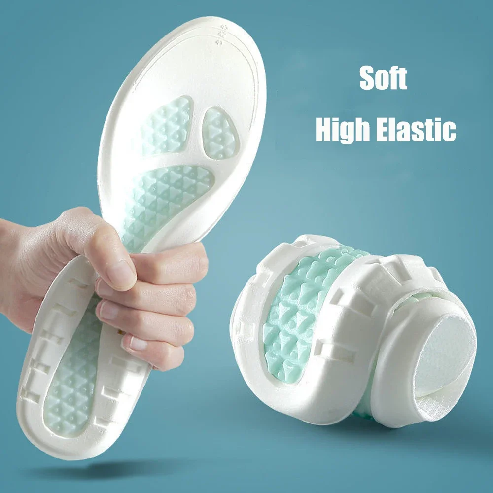 النعال الرياضية اللاتكس للأحذية الرجال مرونة عالية امتصاص الصدمات الارتفاع زيادة قالب إدراج قوس دعم النعال العظام