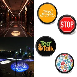 Lente de Cristal con patrón de proyector, reemplazo de iluminación publicitaria, logotipo a todo Color, lente de logotipo personalizado, tarjeta de Gobo multicolor