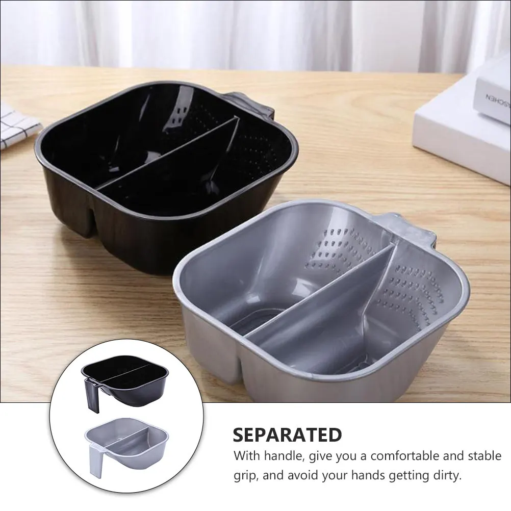 1Pcs Salon Color Bowl Container Hair Dyeing Easy Grip Handle Separated Use Coloring