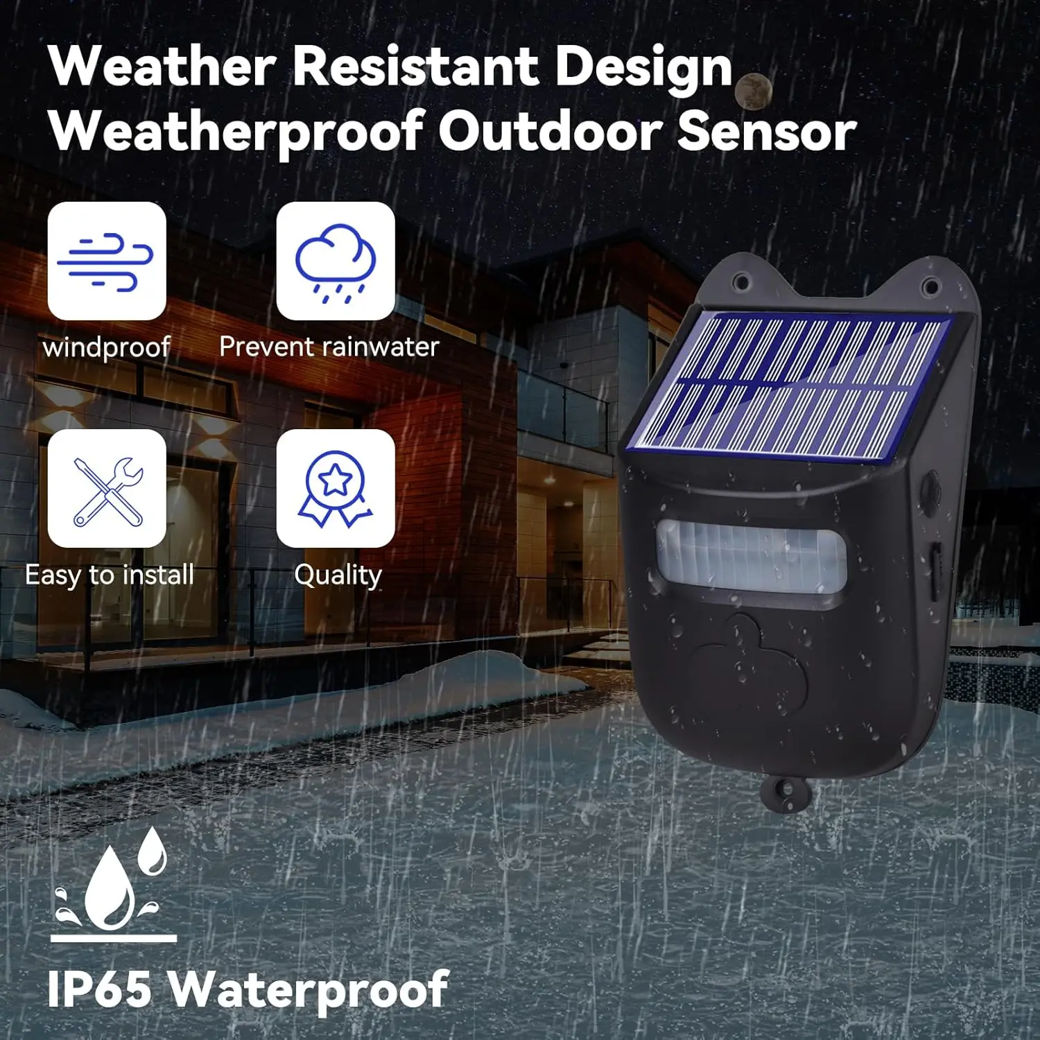 Driveway Alarm- 1/2 Mile Long Range Wireless Driveway Alarm Outdoor Weather Resistant Motion Sensor&Detector-DIY Security Alert