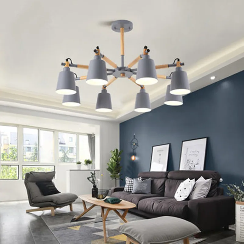 chandelier modern living room loft decor modern living room hanging ceiling lamps nordic design led suspension wood fixture