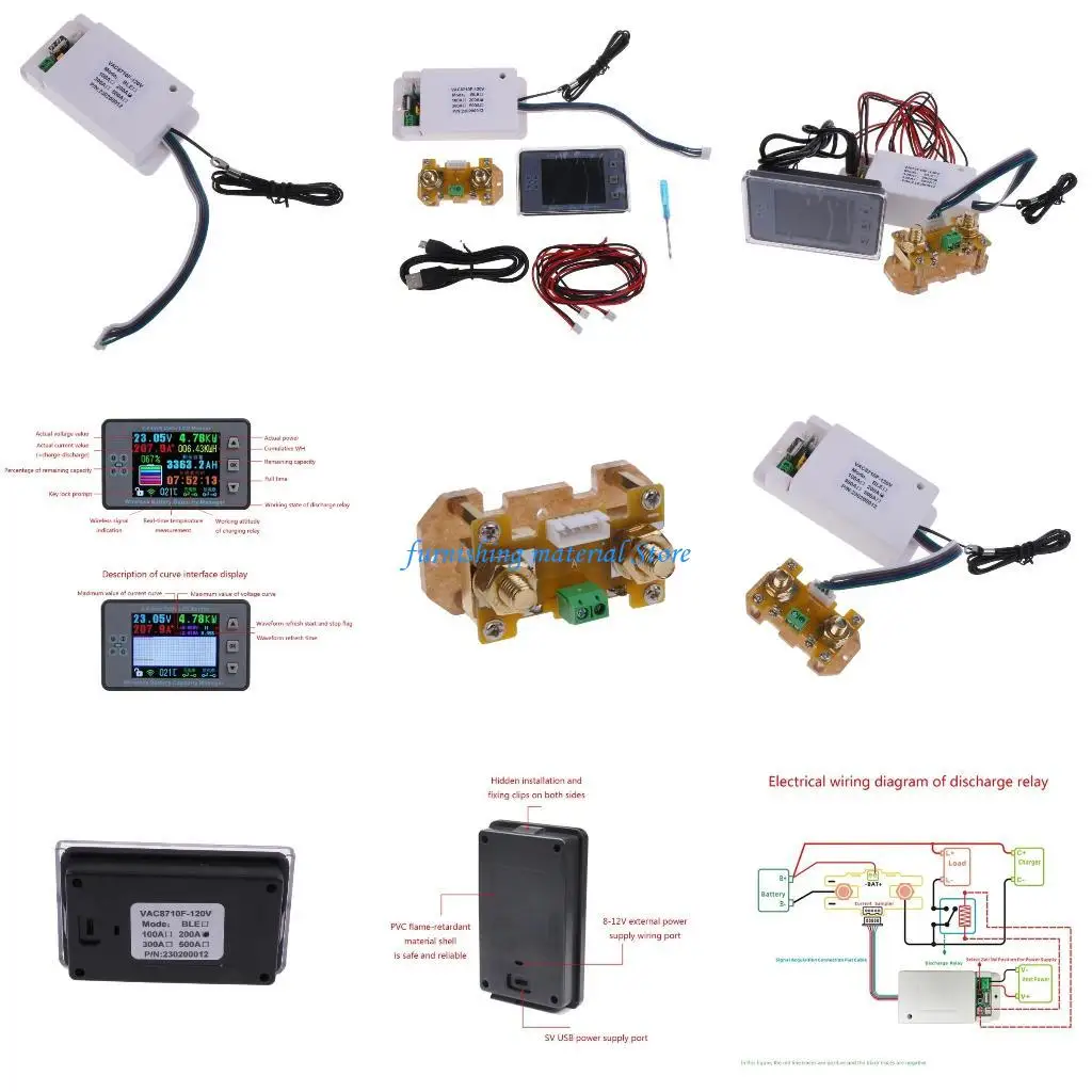 

Y5GD Battery Power Detector- Battery Capacity Tester 100A/200A/300A/500A Multimeter