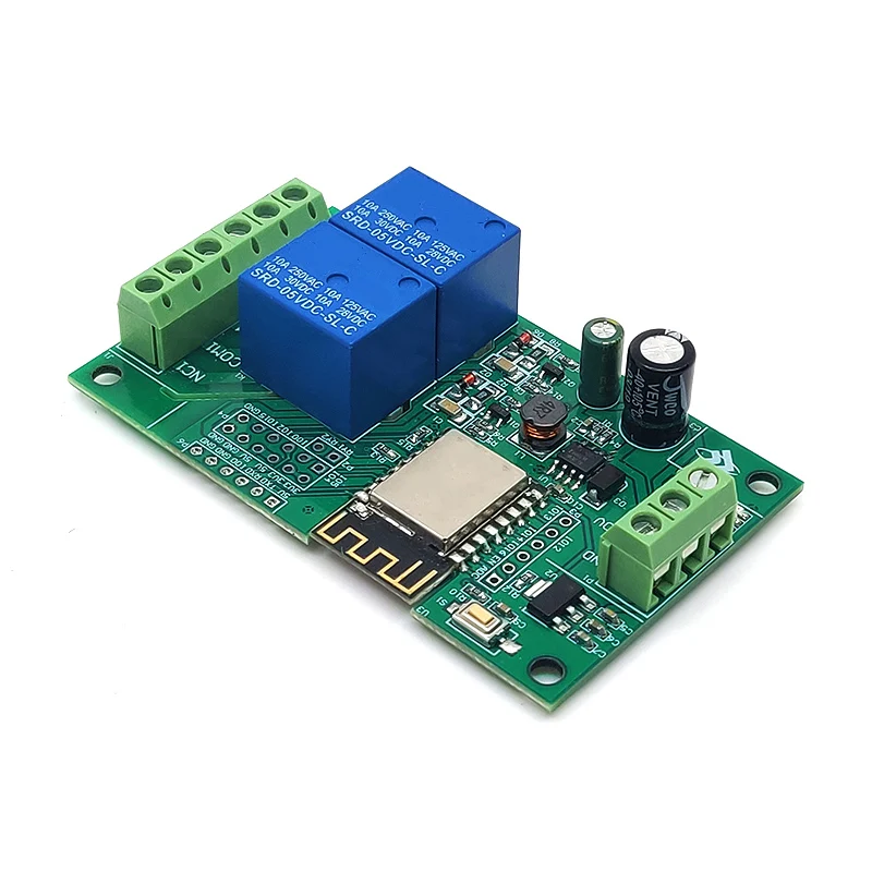 Y23A- ESP-12F WIFI Relay Module 2CH 5V/8-80V Relay Switch Develop Board For ARDUINO IDE Smart Home APP Remot Control