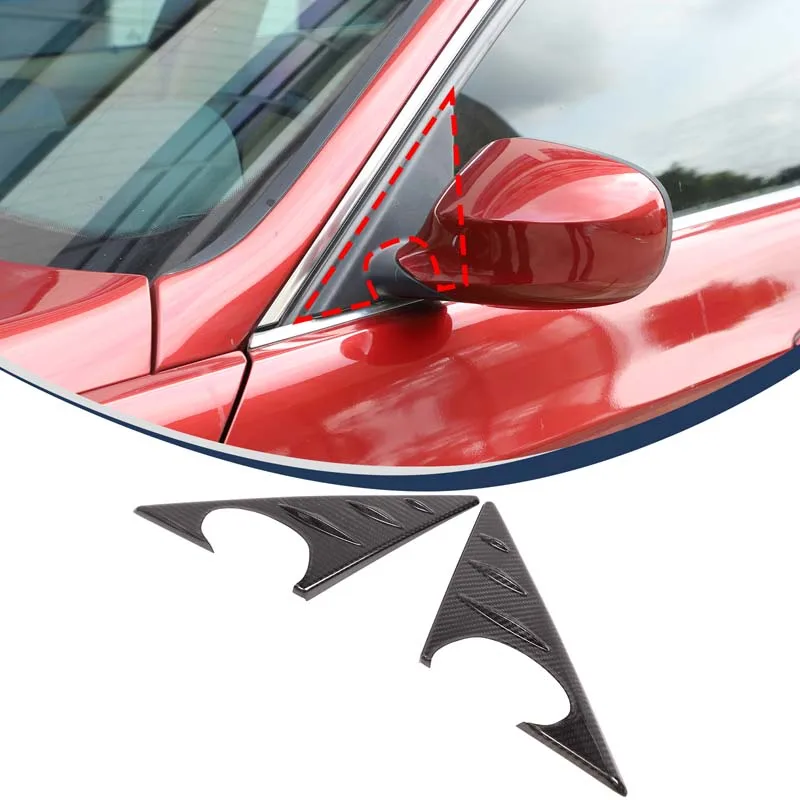 For 2005-2012 BMW 3 Series E90 E92  rearview mirror car front triangular flow decorative version Real carbon fiber Auto parts