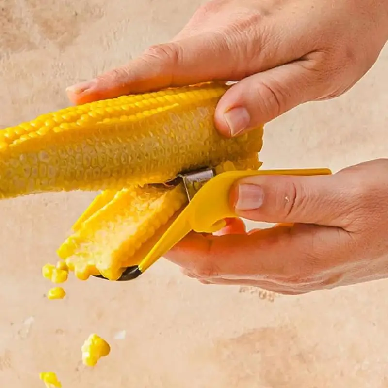 Corn Peeler Cob Kernel Remover Kitchen Gadget Corn Stripper Tool for Fresh or Cooked Corn on the Cob Easy Corn Planer Detacher