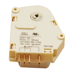 BEHAIVAN 100-120V Refrigerator Defrost Timer High Reliability and Energy Saving 6 Hours Parts Electric Appliance Accessories