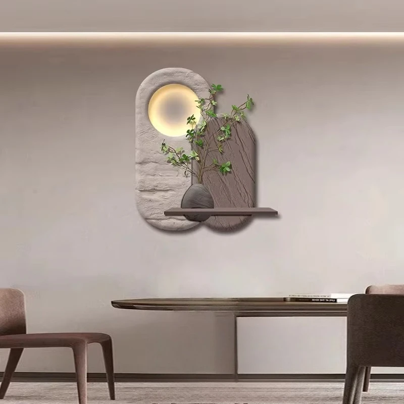 Antique-style 3D Sandstone Decorative Wall Art, Corridor Decoration, Restaurant Hanging Art