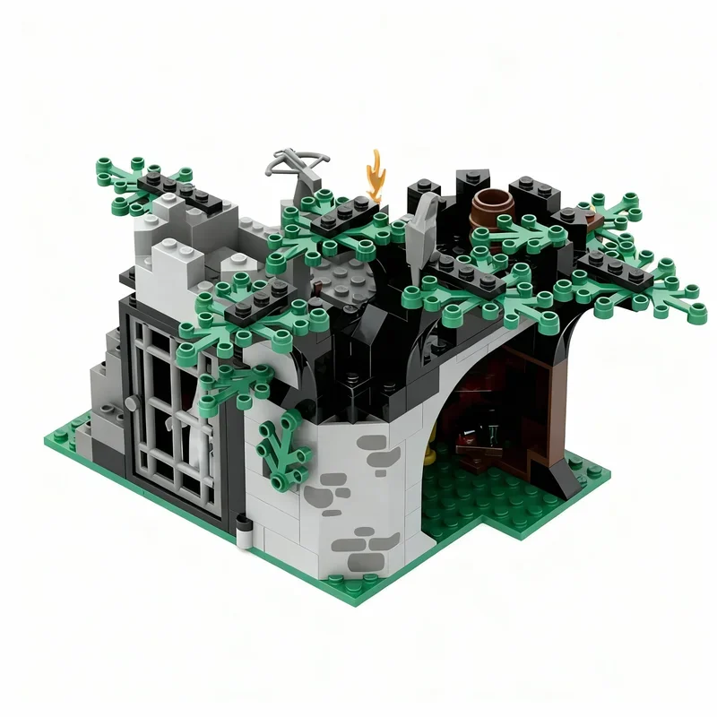 182pcs MOC Castle Dragon Knights Classic Expansion Hideout Model Building Blocks Architecture Toys Festival Gifts Brick - view 2
