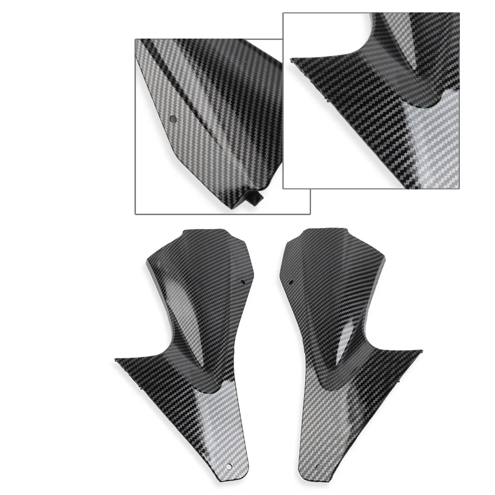 2X Carbon Fiber Motorcycle Side Air Duct Cover Fairing Insert Part For Yamaha YZF R6 2006 2007