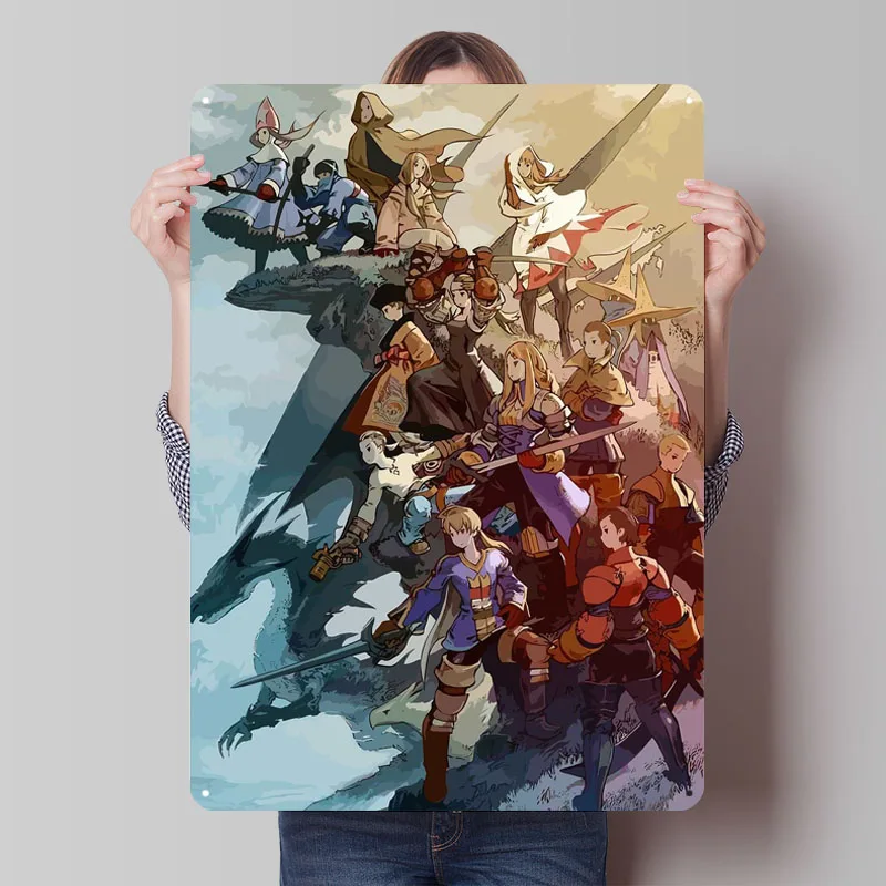 Final Fantasy Tactical XVI Metal Poster Wall Art Decor Art of Murals Custom Vintage Metal Signs for Home Room Decoration Retro