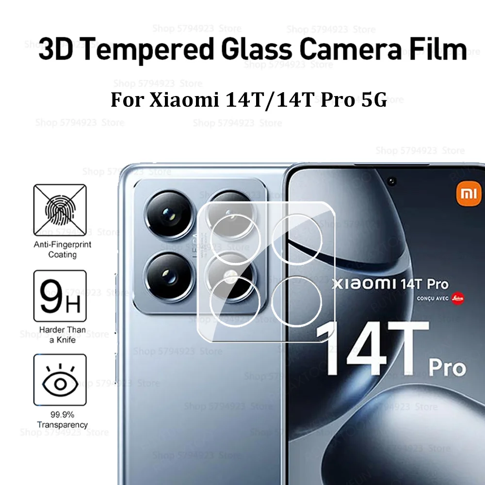 1-3pcs Camera Tempered Glass Cover For Xiaomi 14T Pro 5G 3D Curved Camera Lens Protector xiaomi14TPro 14 T Pro xiaomy14T Pro t14