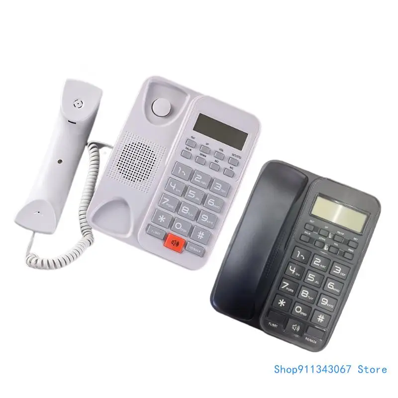 Corded Telephone Landline Telephone Big Button Landline Phones with Caller Identification for Front Desk Home Drop shipping