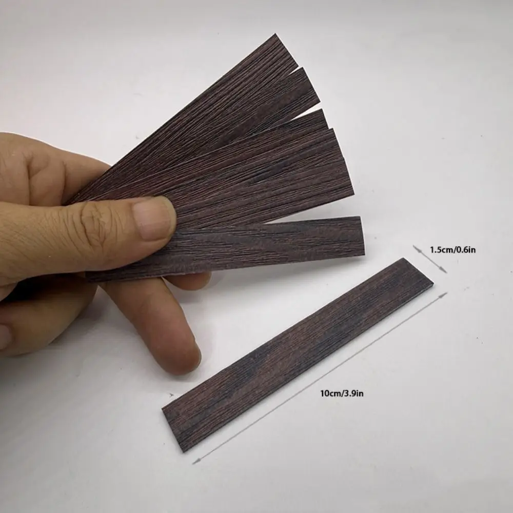 10 Stück Mini-Miniatur-Puppenhaus-Bodenbretter, PVC, 10 x 1,5 cm, Puppenhaus-Bodenfliesen, mehrfarbig, Möbel, Wand, Bodendekoration