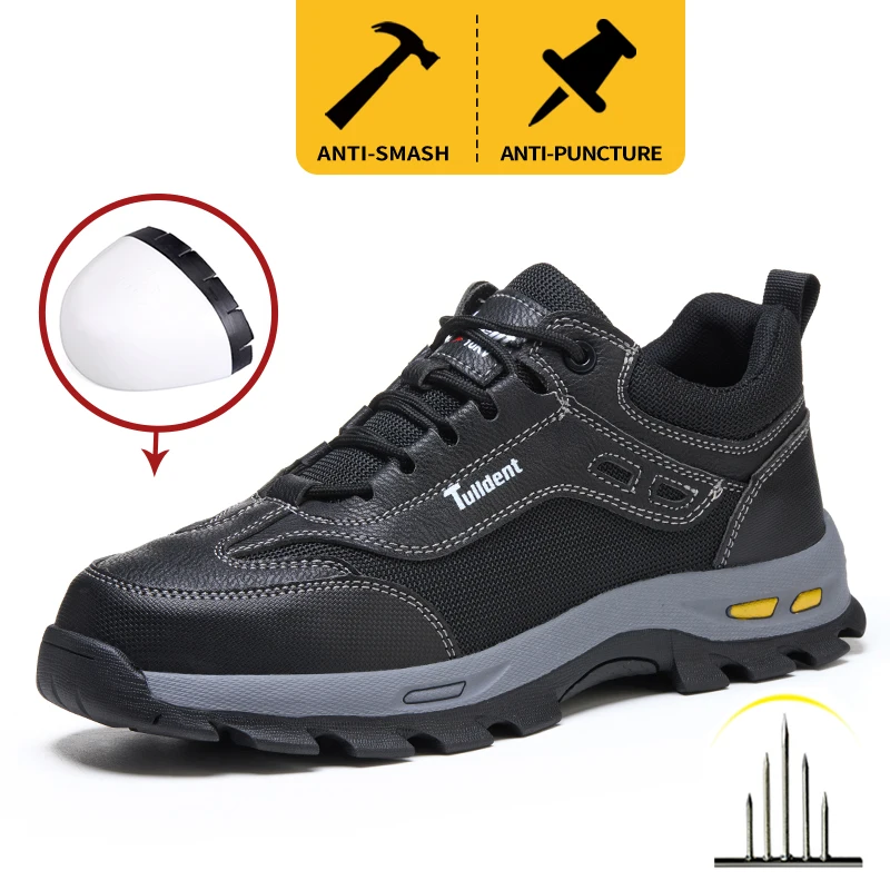 Men's Protective Shoes, Safety Shoes, Anti Smash and Anti Stab Work Shoes, Insulated Shoes, Comfortable Protective Boots