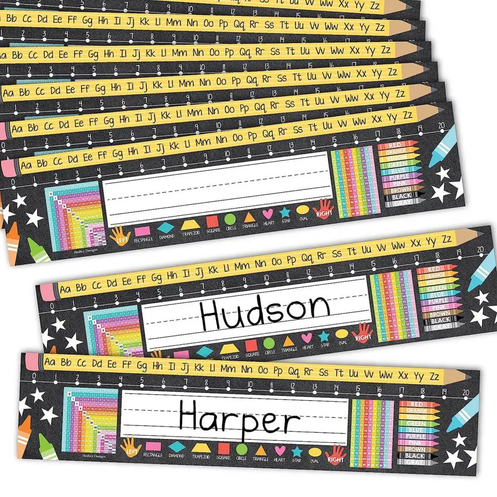 60Pcs Student Desk Name Plates for Classroom Name Stickers Desk Name Tags Classroom Kindergarten Student Desk Name Tags