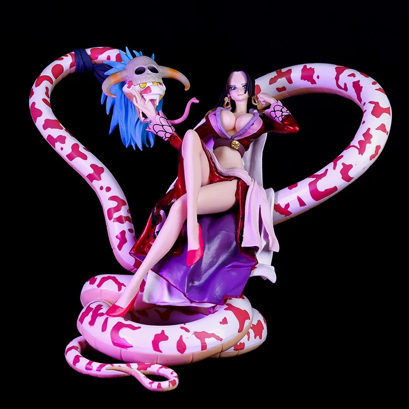 Animation One Piece animation model Snake female emperor nine snake wave Yahan Cook sitting figure hand toy Creative tabletop de