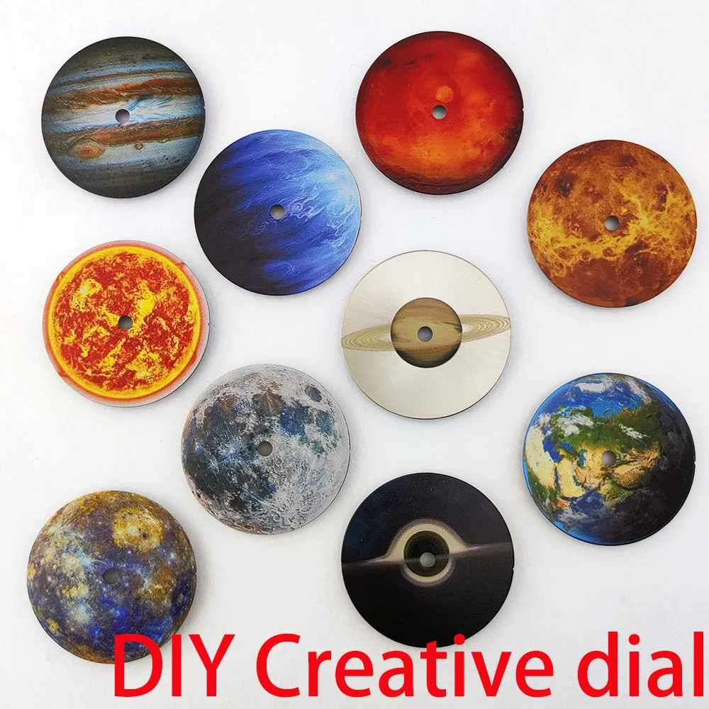 

Циферблат NH35 Creative Planet Icon, циферблат часов 28,5 мм для SKX007 NH35/NH36/7S26/NH34/NH70/NH72, модифицированный механизм, циферблат часов