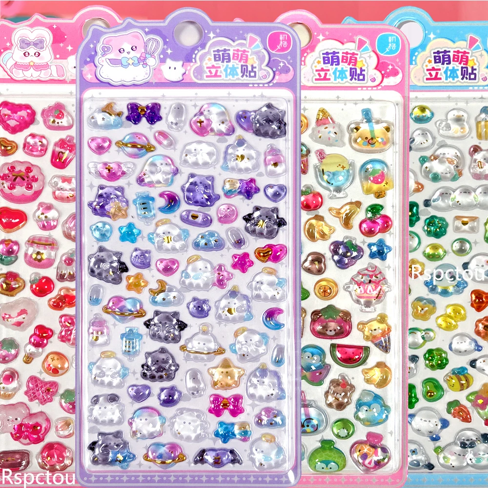 

Милые мультяшные 3D-наклейки-пузыри для декора, канцелярии, чехлов для телефонов, кавайные стикеры-игрушки для снятия стресса и наград