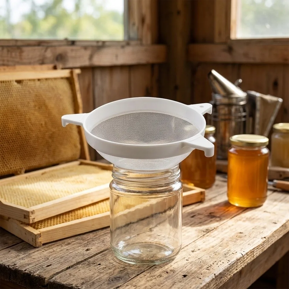 24 cm PP Double Layer Honey Strainer - Functional Design for Filtering Honey While Preserving Natural Enzymes and Flavor