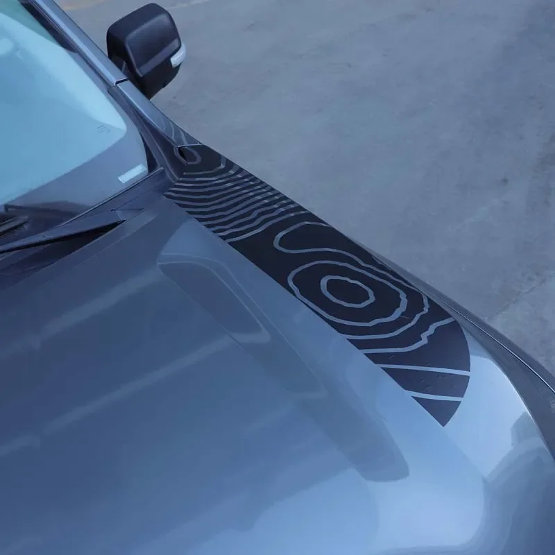 

Car Accessories For Nissan Titan 2016-2023 PVC Black Car Front Engine Hood Trim Stickers Pull Flower Film Trim Sticker