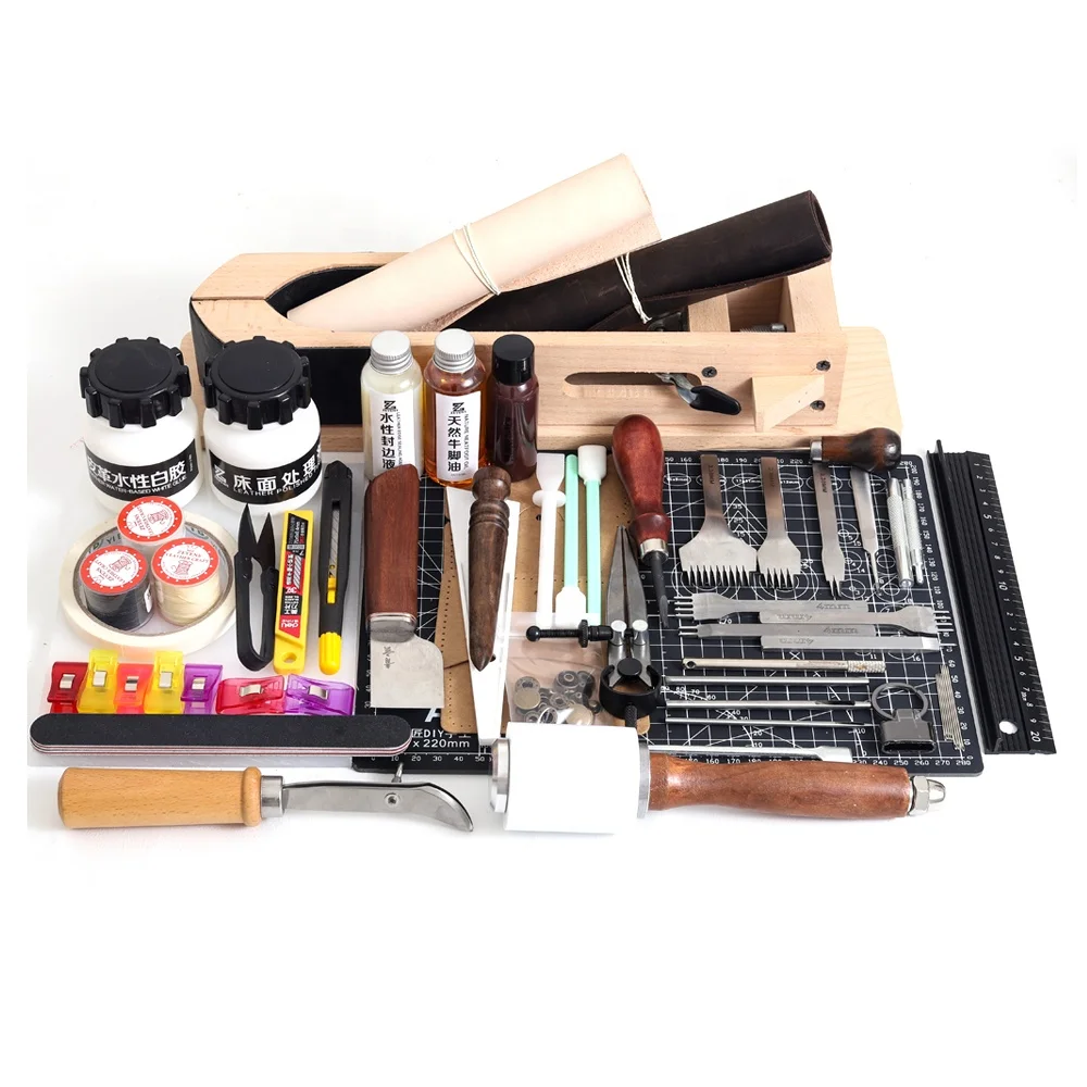 Handbags Wallet DIY Handmade Leather Working Tools Set leather tool kits Professional Leather Tools Craft Set