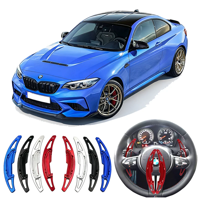 2PCS Aluminum Alloy Steering Wheel Paddle Shifters Fit BMW M2 2014-2021, Extended Design Easy Install Car Modification Parts