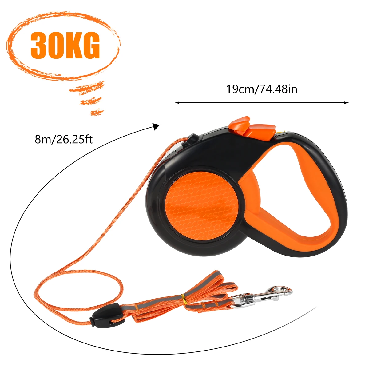 Long Strong Pet Leash For Large Dogs Durable Nylon Retractable Dog Walking Leash Leads Non-Slip Handle Dog Leash Rope