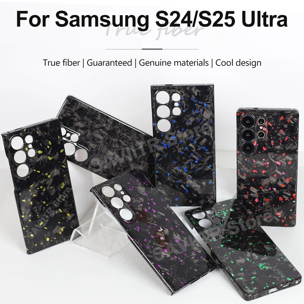 

SAVIITR для Samsung Galaxy S25 Ultra/S24, ультра натуральный кованый чехол из углеродного волокна, ультратонкий легкий чехол, прочный и прочный