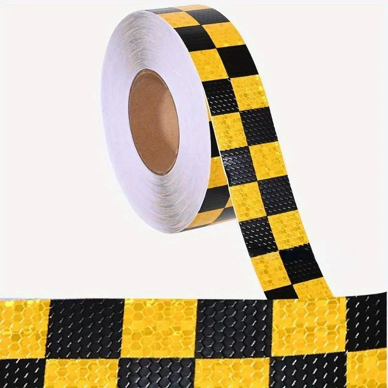 3Meters Car Reflective Stickers Honeycomb Plaid Safety Mark Warning Reflector Tapes Strip For Car Bicycle Truck Reflection Decor