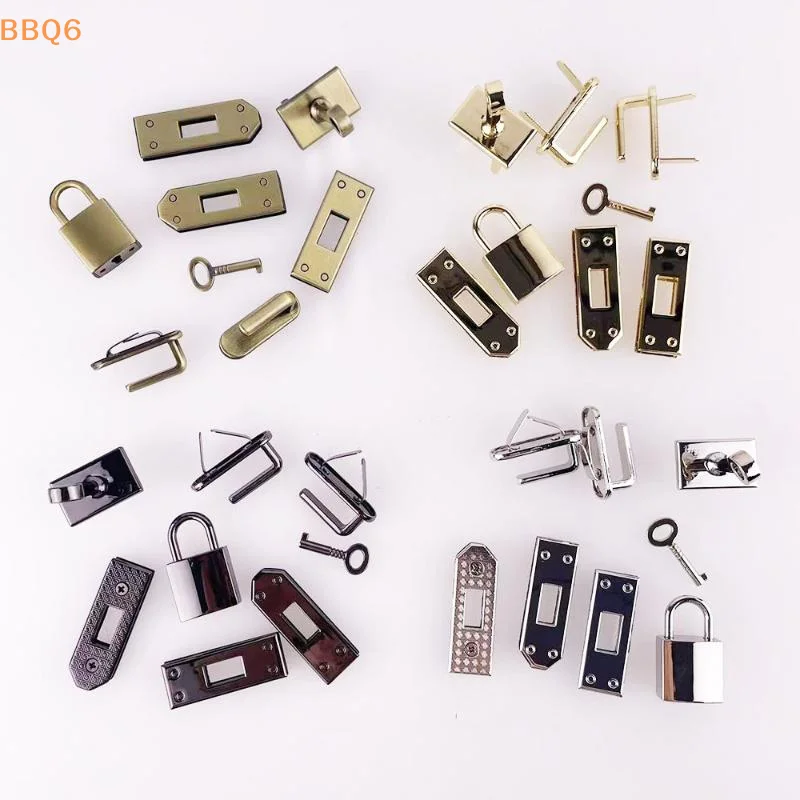 *7Pcs/set Women's Handbag Swivel Clasp Lock Buckle DIY Part Leather Craft 45mm 4 Colors Metal Bag Lock Hardware Accessories
