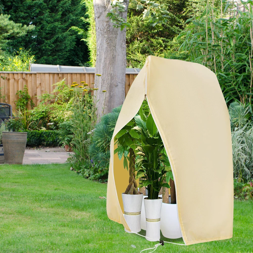 

Зимний защитный чехол для растений с застежкой-молнией, защита от мороза, чехлы для растений, сумка для горшков, защита от замерзания, холод для растений