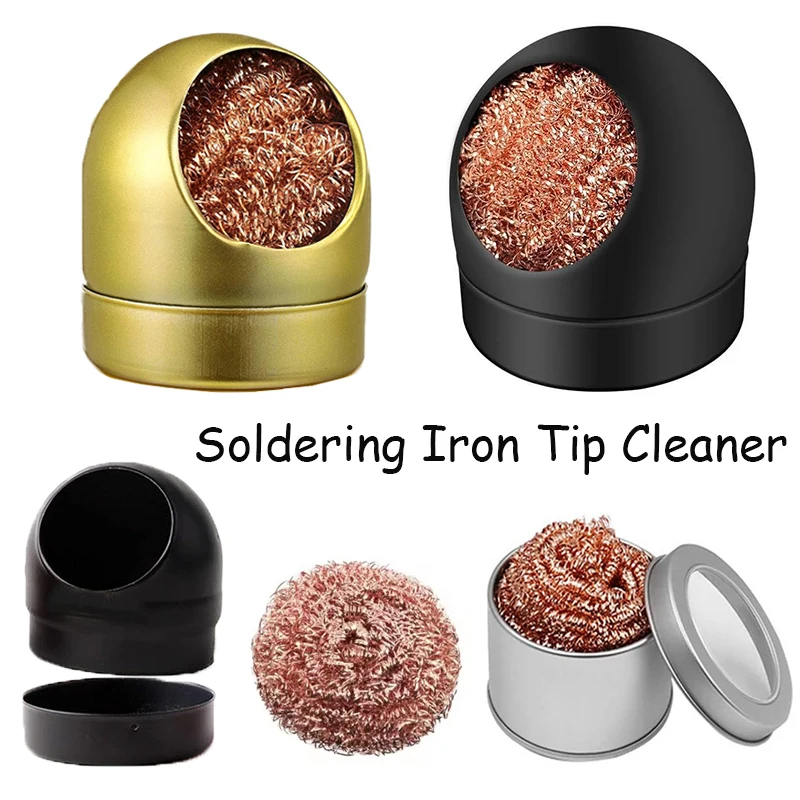 

Soldering Iron Tip Cleaner Ball with Stand - Mesh Filter High Temp Desoldering & Tin Removal Tool for Welding
