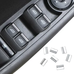 ABS Window Lifter Buttons Trim for Ford Focus 2 MK2 3 MK3 2005 - 2018 7Pcs/Set Car Decoration Sticker Accessory Accessories