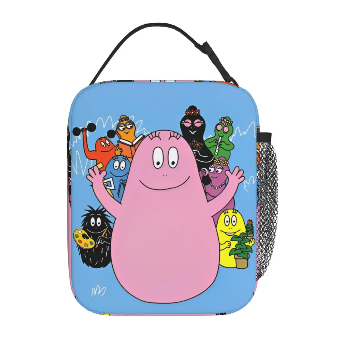

Изолированные сумки для обеда Barbapapa, большая емкость, милый мультяшный контейнер для еды, сумка-холодильник, ланч-бокс, сумка-тоут для колледжа, пикника для мужчин и женщин