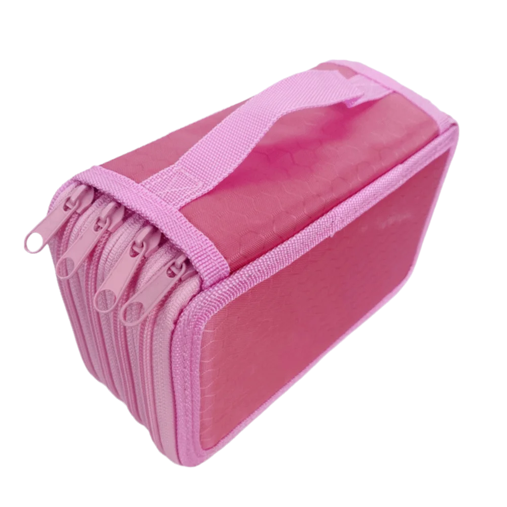 

Четырехслойная цветная сумка для карандашей, большая вместительная квадратная школьная сумка для канцелярских принадлежностей, органайзер для хранения принадлежностей для рисования, гладкий чехол на молнии для карандашей