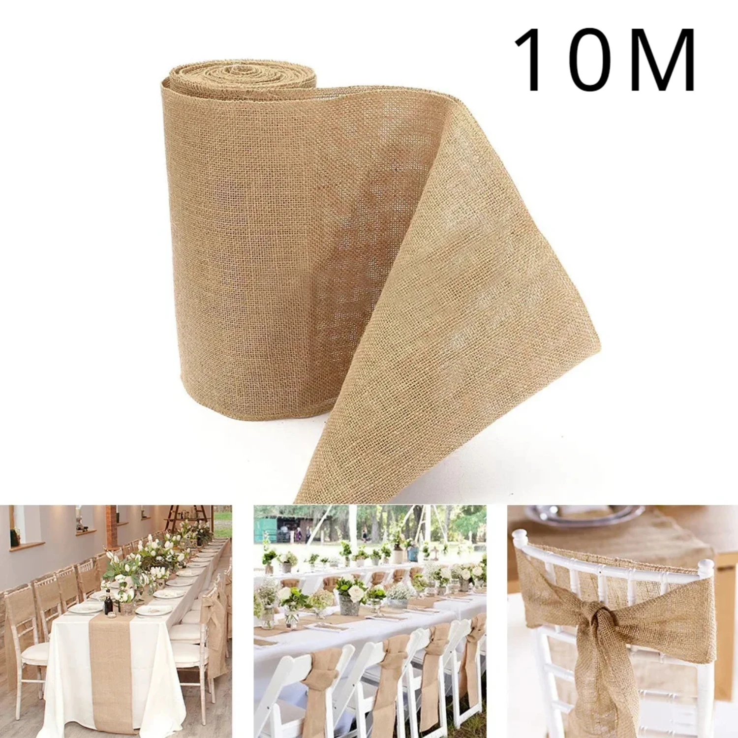 Upgrade Your Wedding Decor Collection with this Rustic Country Style Vintage Khaki Table Runner, Exuding Elegance and Charm. Ide