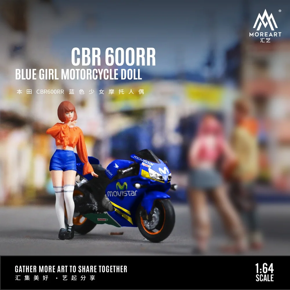 

MoreArt 1:64 CBR 600RR Blue Girl motorcycle figure set
