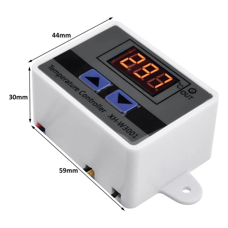 2Pcs XH-W3001 Temperature Controller With Sensor AC110V-220V Thermostat Temperature Switch Heating Cooling