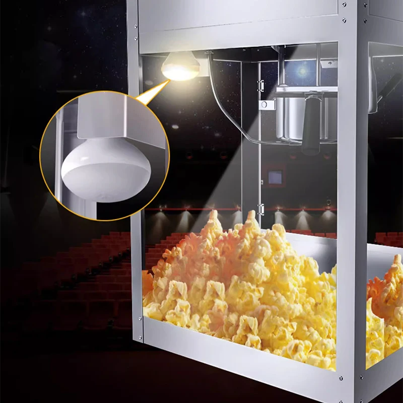 Roestvrijstalen Popcornmachine Commerciële Sferische Vlinder Popcorn Machine Volautomatische Popcorn Machine