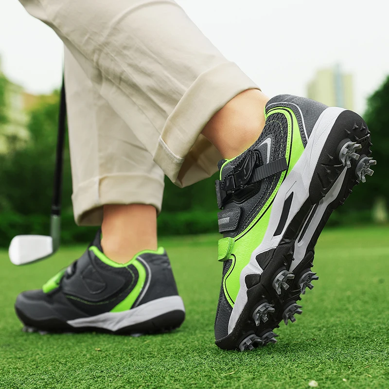 2024 Nieuwe Golfschoenen Voor Heren Professionele Buitencomfort Anti Slip Golfschoenen Voor Gras Fitness Wandelschoenen