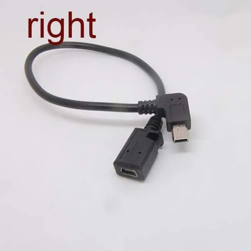 Premium Mini USB męski kątowy na Mini USB żeński adapter konwertery