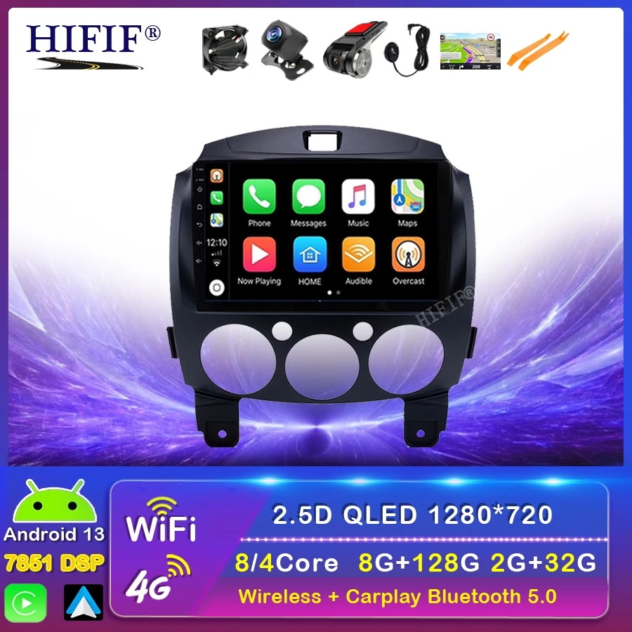 Car Android Radio Multimedia Player For MAZDA 2 Mazda2 2007 2008 2009 2010 2011 2012 2013 2014 GPS Navi 2din 2 din autoradio